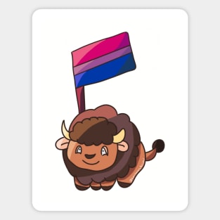 Bisexual Pride Flag Bison Magnet